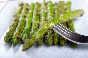 Grilled asparagus with salt from The Wharf
