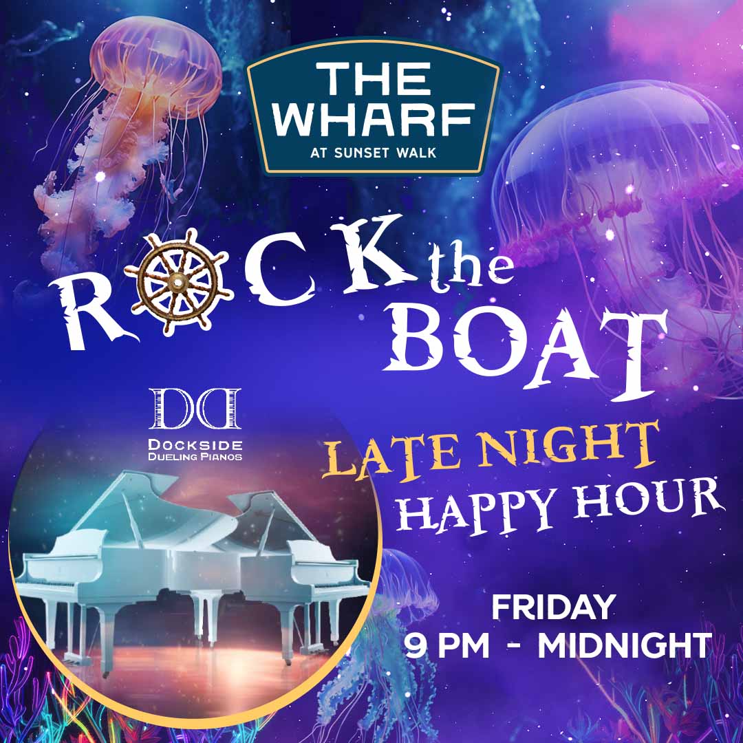 Rock the Boat Late Night Happy Hour: Friday 9 PM to Midnight