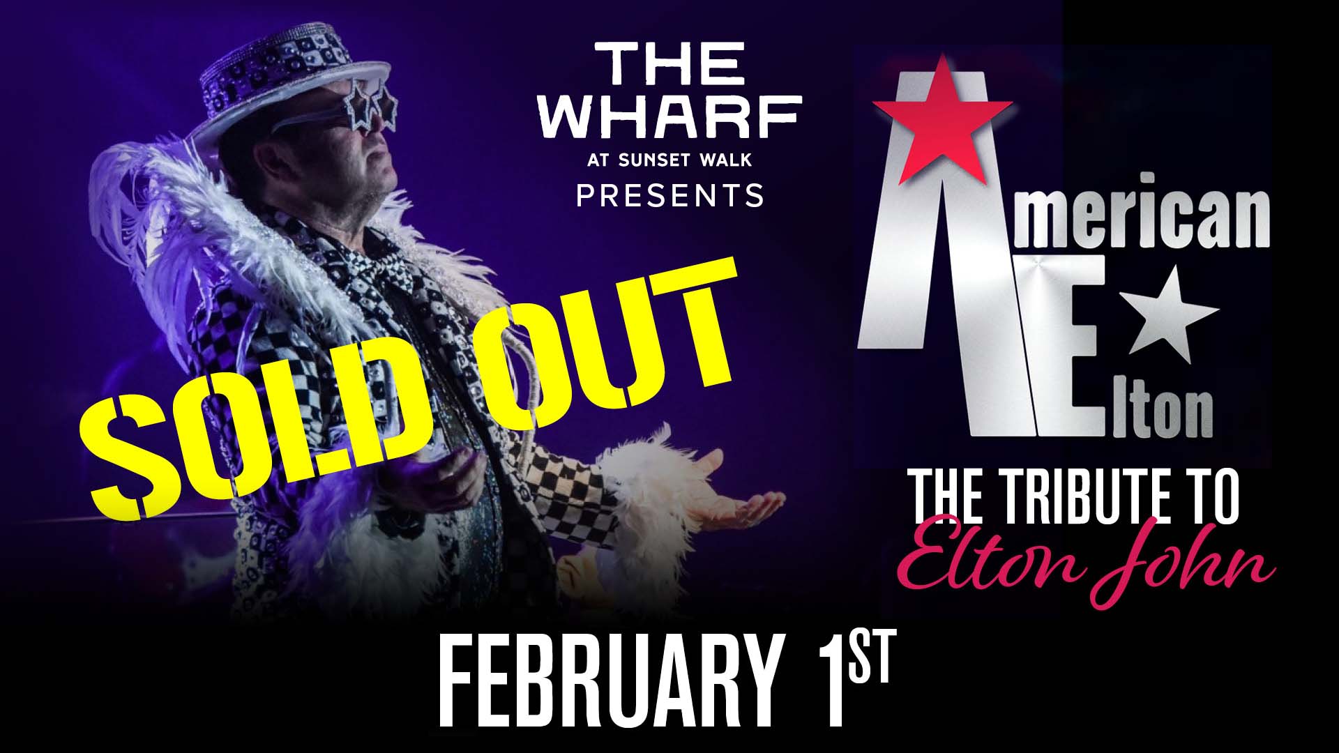 American Elton: The Tribute to Elton John, February 1 at The Wharf