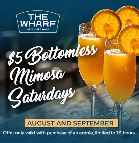 $5 Bottomless Mimosa Saturdays in August and September
