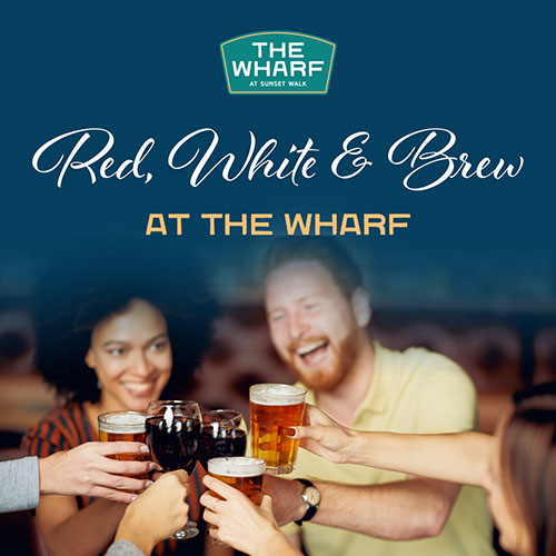 Red, White, & Brew Specials at the Wharf